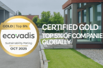 Ecovadis Gold Medal NNZ, top 5% of companies globally